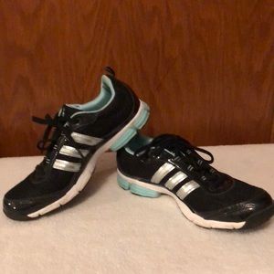 Black & Blue Adidas Running Shoes
